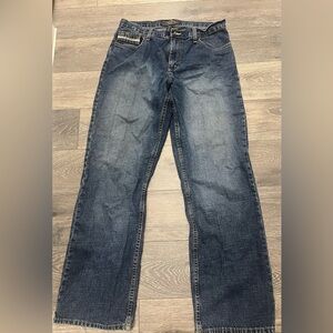 U.S. Polo Assn. Blue Straight-Leg Jeans with Distressed Look